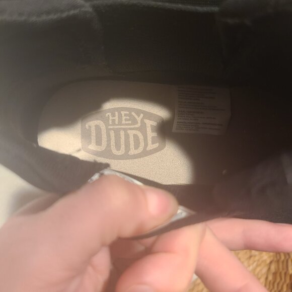 Hey Dude Size 13 Men Black Suede boots